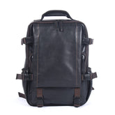 Wayfarer Black Leather Backpack
